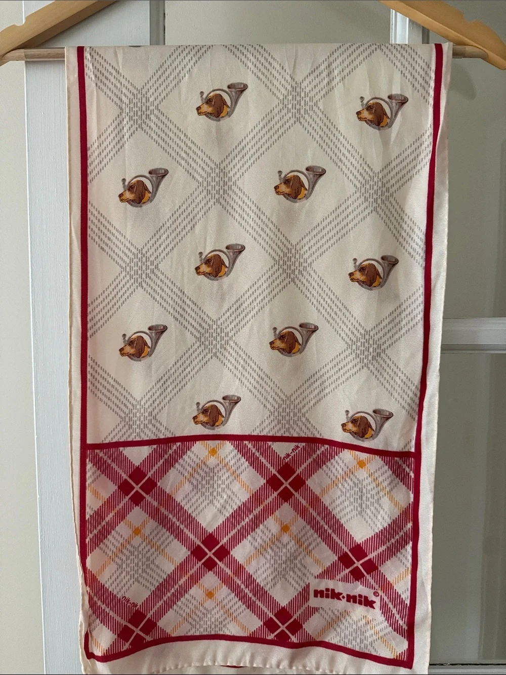 Nik Nik hunting dog and horn scarf